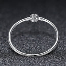 925 Sterling Silver 5.8CM Diameter and 0.3CM Thick Bracelet for Women