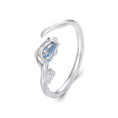925 Sterling Silver 1.9mm Synthetic Spinel Ring for Women
