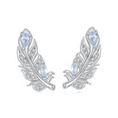 925 Sterling Silver Earrings with Pavé Setting CZ and White Gold Plating