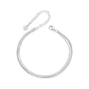 925 Sterling Silver & White Gold Plated Bracelet