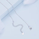 925 Sterling Silver Butterfly Necklace with Pavé Setting CZ, 40cm Length for Women