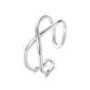 925 Sterling Silver Oxidized 0.7cm Ring for Women