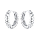 925 Sterling Silver Plated White Gold Earrings for Women - Size 11*3mm