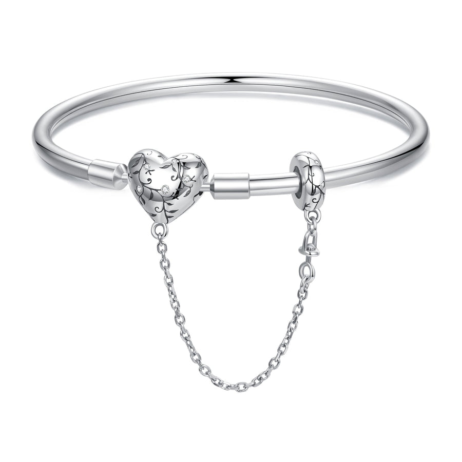 925 Sterling Silver Bracelet with Pavé Setting CZ, Size 17.0 for Women