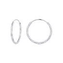925 Sterling Silver Plated White Gold Earrings 3.0cm for Women