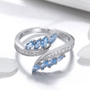 925 Sterling Silver Plated Platinum Pavé CZ Ring for Women