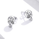 S925 Oxidized Silver Earrings Size 1*0.7cm for Women