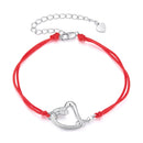 925 Sterling Silver White Gold Plated Bracelet with CZ Pavé Setting, 15+6cm Length for Women