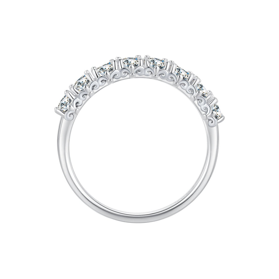 925 Sterling Silver Plated Moissanite Ring Size 5 for Women