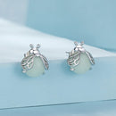 925 Sterling Silver Luminous Stone Earrings