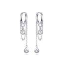 925 Platinum Plated Pavé Setting CZ Earrings
