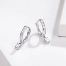 925 Sterling Silver 1.7cm Pavé Setting CZ Earrings