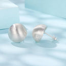 925 Sterling Silver 1.4cm White Gold Plated Earrings