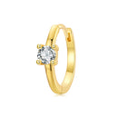 925 Sterling Silver Mini Stud Earrings with Gold Plating and CZ