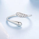 925 Sterling Silver Oxidized Pavé Setting CZ Ring