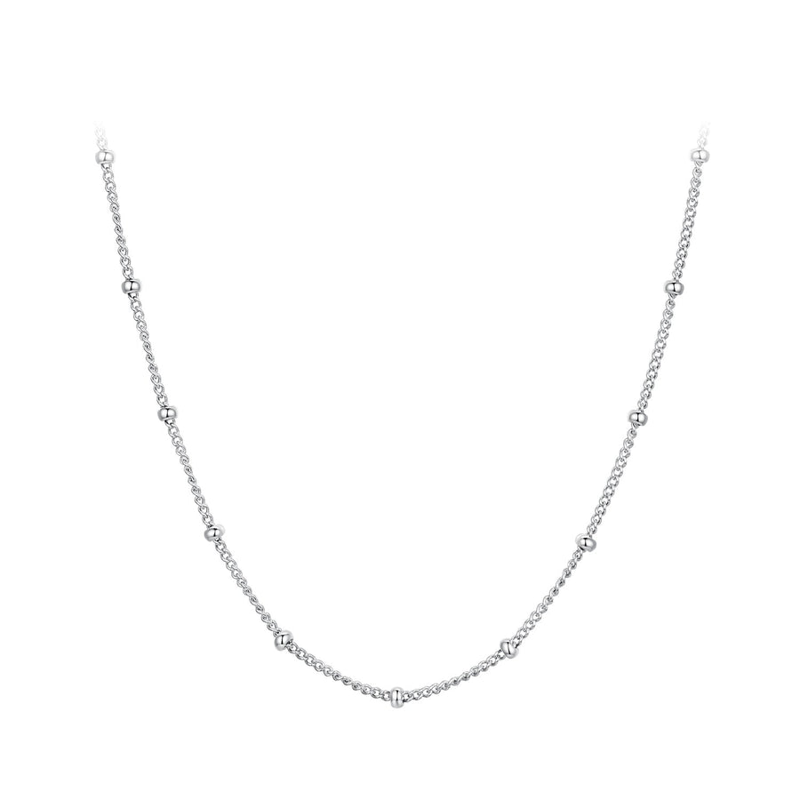 925 Sterling Silver Plated Platinum 45cm Necklace for Women