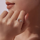 925 Sterling Silver Moissanite 0.25cm White Gold Plated Ring - Size E for Women
