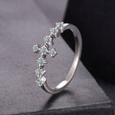 925 Sterling Silver Moissanite 0.15-0.20 Carat Ring for Women, Size 6