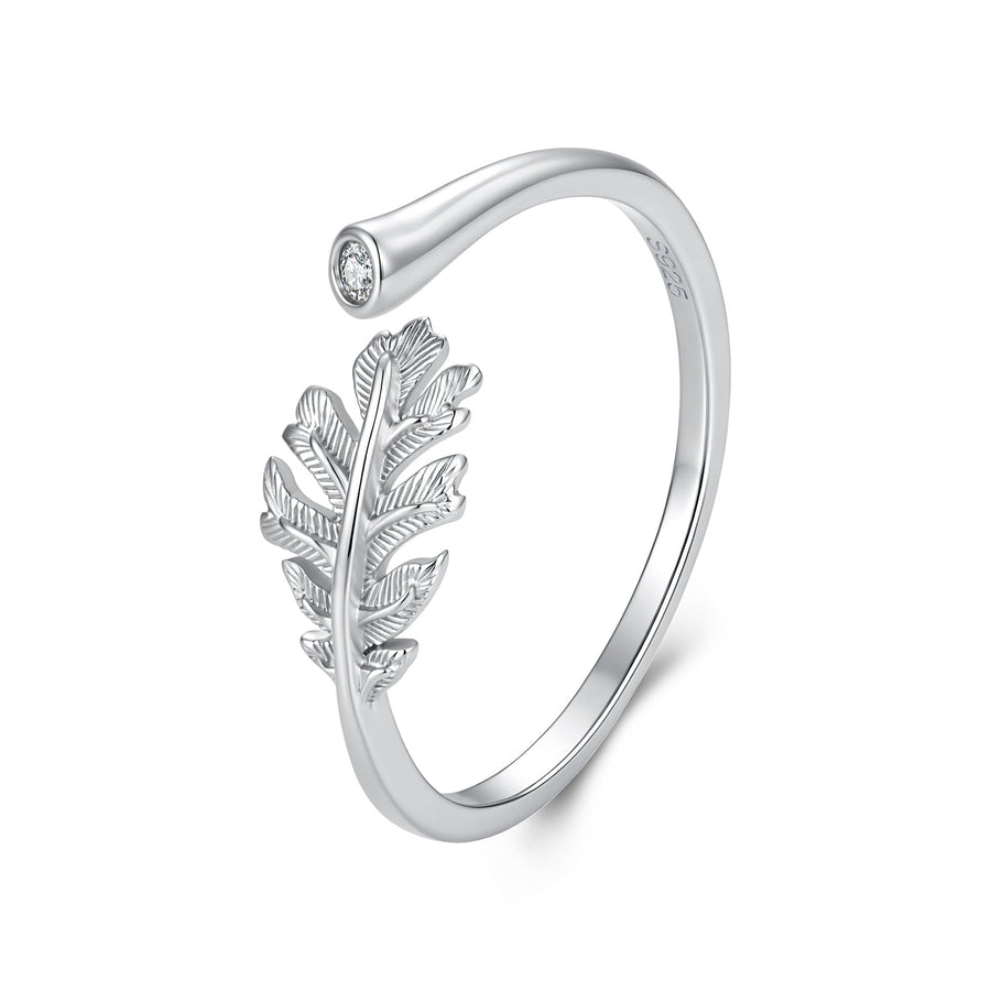925 Sterling Silver White Gold Plated Size E Pavé CZ Ring for Women