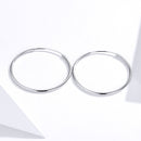 925 Sterling Silver Plated Platinum Earrings 3cm for Women