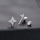 925 Sterling Silver Moissanite Earrings 0.8cm for Women