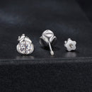 925 Sterling Silver 0.3 Carat Moissanite Earrings for Women