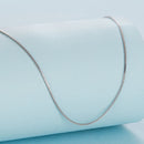 925 Sterling Silver + Plated White Gold Necklace 40cm for Women