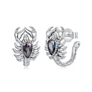 925 Sterling Silver Oxidized Earrings with Pavé CZ for Women