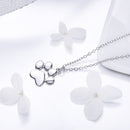 925 Sterling Silver Necklace with SCN Pendant 1.5x1.4cm for Women