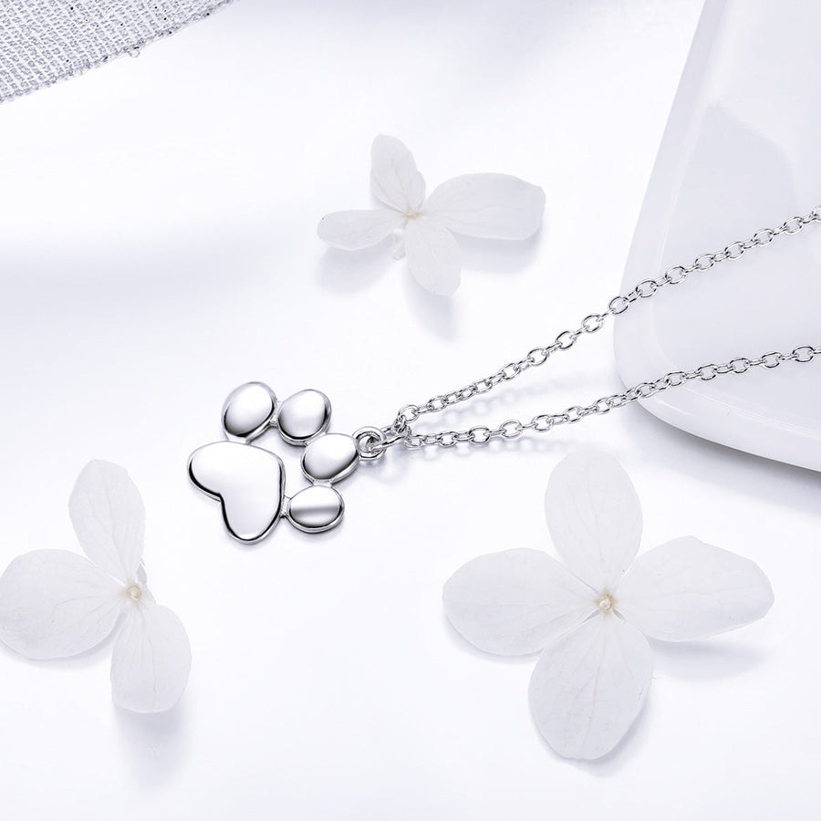 925 Sterling Silver Necklace with SCN Pendant 1.5x1.4cm for Women
