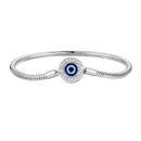 925 Sterling Silver Bracelet with CZ & Resin, Size 17.0