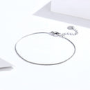 925 Sterling Silver Adjustable Platinum Plated Bracelet for Women