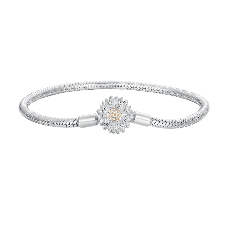 925 Sterling Silver Pavé Setting CZ Bracelet for Women - 17.0 Size, 170mm Length, 3mm Chain Thickness