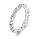 925 Sterling Silver 3mm Moissanite Ring for Women Size 6