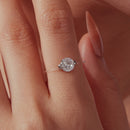925 Sterling Silver White Gold Plated CZ Ring Size 6 for Women