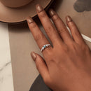 925 Sterling Silver Ring with Pavé Setting CZ, Size 7.0, Women’s Jewelry