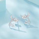 925 Sterling Silver Plated White Gold Earrings for Women