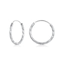925 Sterling Silver Earrings for Women - White Gold Plated, 2.6*0.2 cm, Style L