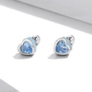 925 Sterling Silver Earrings with Pavé Setting and Enamel for Women