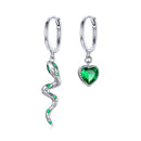 925 Sterling Silver Earrings with Pavé Setting CZ and Plated Platinum