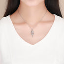 925 Sterling Silver Necklace 36-45cm with Pendant for Women