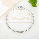 925 Sterling Silver 5.8CM Diameter and 0.3CM Thick Bracelet for Women