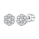 925 Sterling Silver Moissanite 0.15ct/0.027ct Earrings for Women