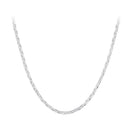 925 Sterling Silver Plated Platinum 45cm Necklace