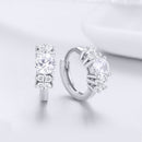 925 Sterling Silver Earrings with Pavé Setting and CZ Stone for Women