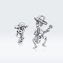 S925 Oxidized Silver Earrings Size 1.5*1cm, 2.4*1.3cm for Women