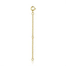 925 Sterling Silver + Plated Platinum 10cm Extension Chain Necklace