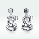 925 Sterling Silver & Oxidized Silver Earrings for Women - 1.3*0.6cm