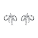 925 Sterling Silver Earrings with Pavé Setting & Oxidized Finish
