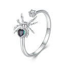 925 Sterling Silver White Gold Plated Ring with Pavé Setting CZ for Women
